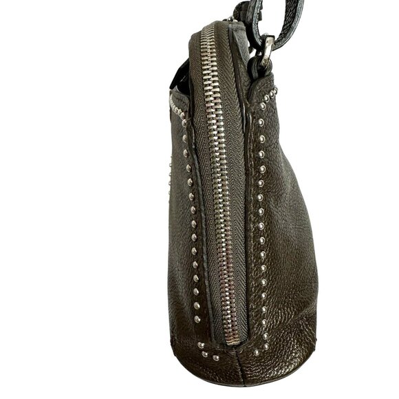 Brighton Organizer Pretty Tough JOJO Studded Crossbody Bag Pewter Gray - Picture 4 of 16